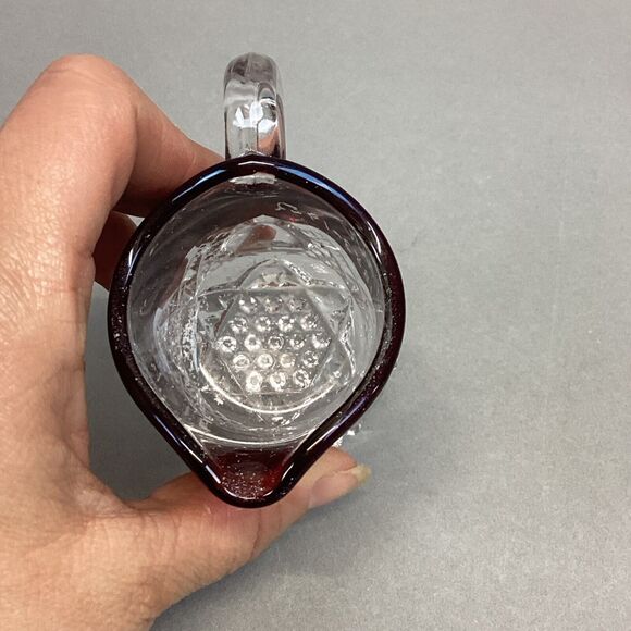 RUBY STAINED GLASS MINIATURE GLASS, TOOTHPICK ILLINOIS STATE FAIR 1853-1952 - Picture 7 of 9